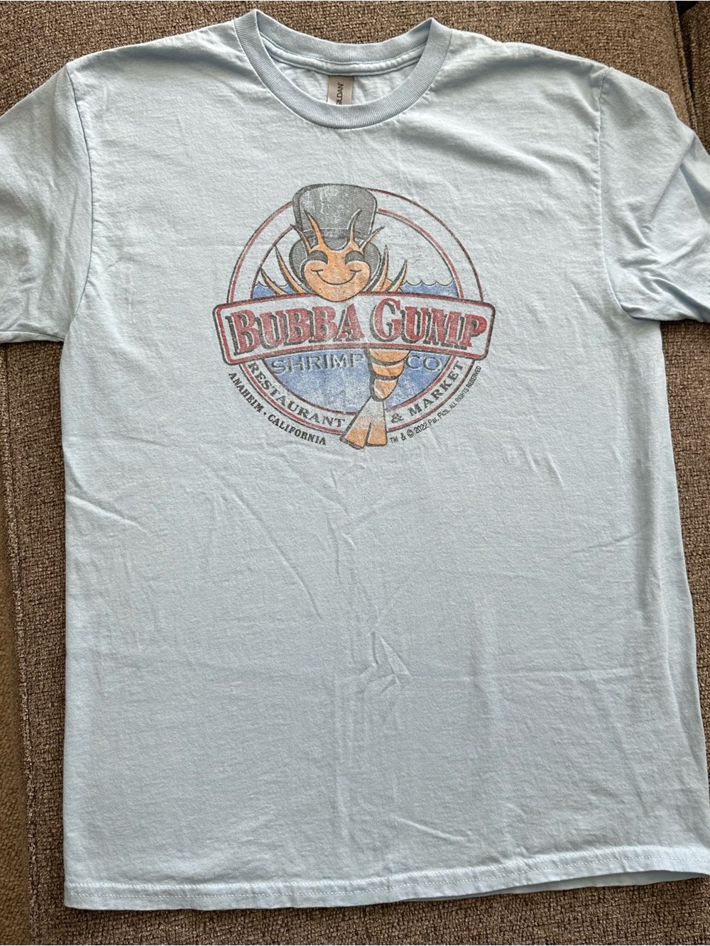 Gildan Light Blue Bubba Gump Shrimp Co. Graphic Tee